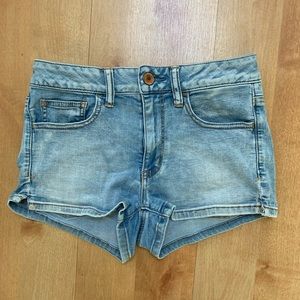 American Eagle Light Wash Denim Shorts